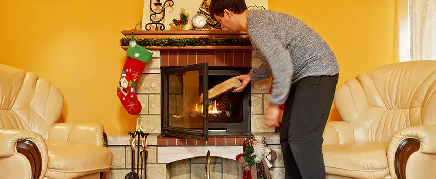 Rusted Metal Fireplace Restoration in Santee, California